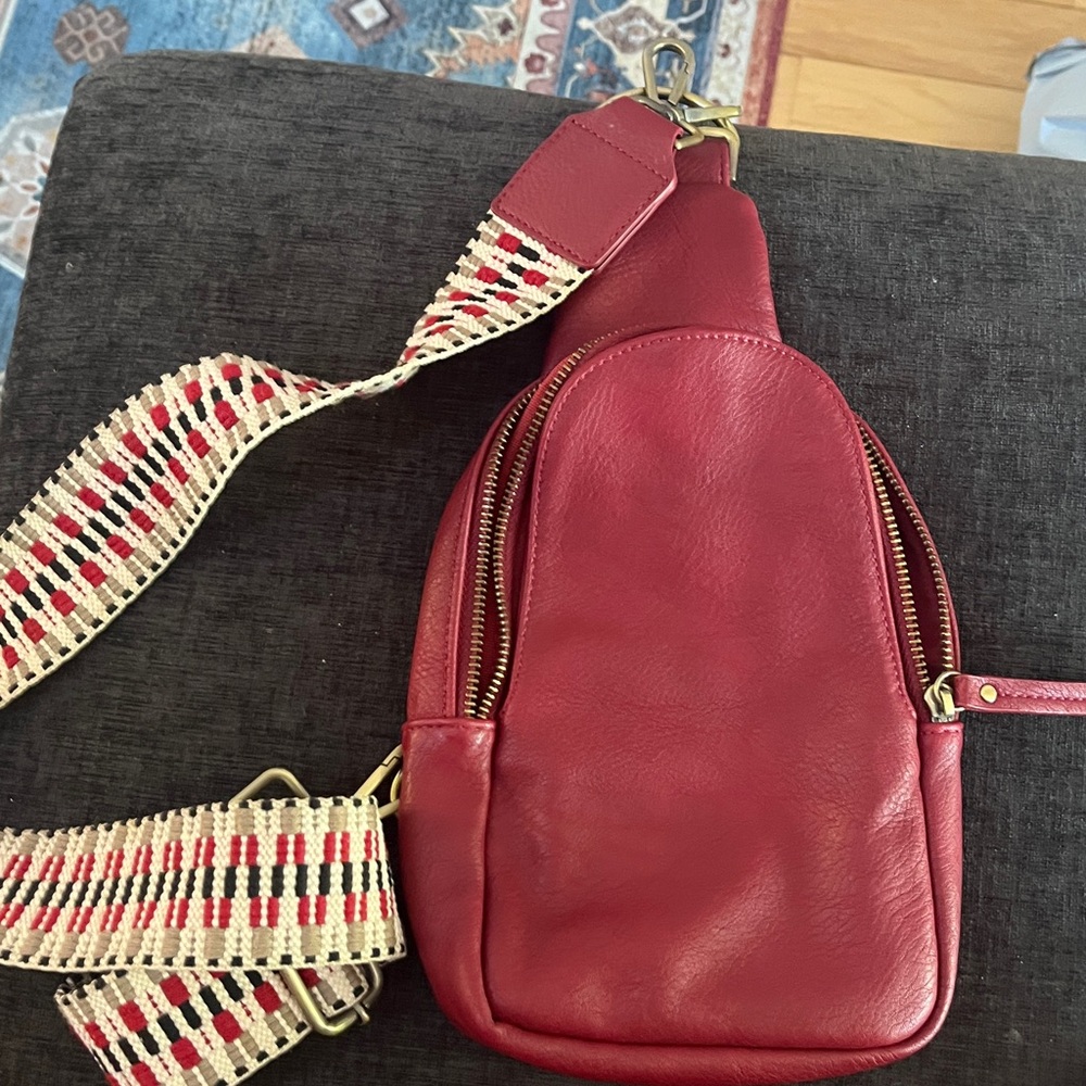 Anthropologie Urban Originals Deep Red Crossbody - never worn
